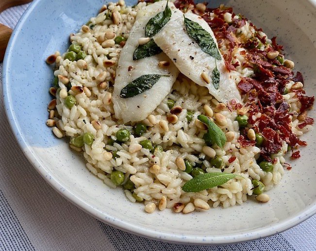 Steinbutt an cremigen Risotto